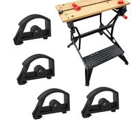 Sintrix Fab 4 Ressorts d'Établi compatible avec Black & Decker Workmate | pour loquet de pied réf. 242416-00, compatibles avec Workmate WM225, WM425 et MM003, noir, verrouillage des pieds