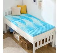SINWEEK Surmatelas en Mousse à mémoire de Forme 5 Zones pour dortoir Universitaire de 5 cm, soulage la Pression, certifié CertiPUR-US, lit Simple XL/Extra Long