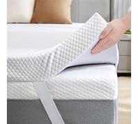 SINWEEK Surmatelas en Mousse à mémoire de Forme en Gel de 5,1 cm pour lit Simple XL/lit Simple Extra Long, Coussin ventilé Haute densité pour Les maux de Dos, Housse Souple Amovible, certifié