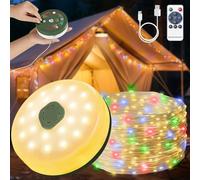 sinzau Décorations de Noël et d'Halloween : 10 m pour intérieur/extérieur, étanche, multicolore, avec télécommande, 9 modes, pour les familles avec de jeunes enfants - illuminez l'arbre et l'extérieur