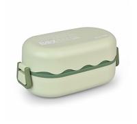 SINZONeu® Lunch Box Bento Enfant Adulte 850ml, Boîte Repas Double Face 3 Compartiments, Sans Fuite Micro-ondes Lave-vaisselle, Couverts Inclus - École/Pique-nique/Bureau