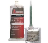 SIO Colle Bi-Composant Plastique Ultra Rapide 50 ml - Adhésif Époxy 2 Composants Haute Résistance - Réparation Plastiques Auto, PVC, ABS - Séchage Rapide, Usage Professionnel - Atelier Autos