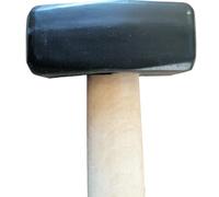 SIO Masse de Frappe 1,5 kg avec Manche en Bois - Massette de Maçon en Acier Forgé - Marteau Lourd 1500 g pour Maçonnerie, Pierre, Burins et Travaux de Construction - Longueur 28 cm