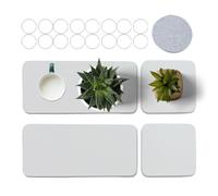 Sionhiuo Diatomit Plateau en pierre absorbant l'eau - 4 pièces - Tapis de robinet très absorbants, distributeur de savon moderne - Accessoire de salle de bain