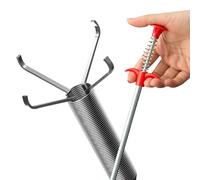 Sionhiuo Outil pour enlever les bouchons de canalisation, outil pour enlever les poils de canalisations - Épilateur à quatre griffes, déboucheur de toilettes, outil auxiliaire pour attraper les