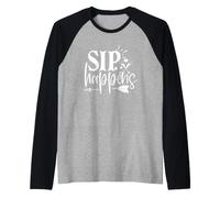 Sip Happens est Un Amateur de vin Amusant Qui bo Manche Raglan