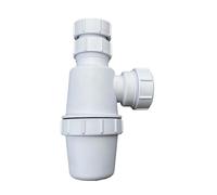 Siphon à bouteille télescopique réglable multi-usages - 40 mm (1,1/2') kit de vidage d'évier bonde d'évier, multi-ajustement, fabriqué selon EN2574-1, joint d'étanchéité 75 mm