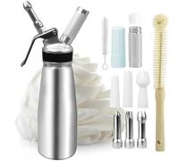 Siphon à Chantilly 500 ml en Aluminium, Distributeur de Crème Fouettée