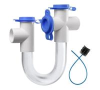 Siphon à Condensats En U Connecteur de tuyau piège en U PVC transparent | 2X 3 4 avec brosse de nettoyage Drain CVC