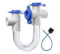Siphon à Condensats En U Connecteur de tuyau piège en U PVC transparent | 3 4 avec brosse de nettoyage Drain CVC