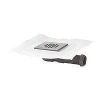 Siphon à maconner ultra plat 20 cm + grille acier inox