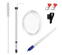 Siphon automatique avec baguette d'embouteillage - Pompe de transfert de vin de 35,6 cm avec tuyau de transfert de qualité alimentaire et colliers de serrage - Kit de siphonnage pour vin, bière