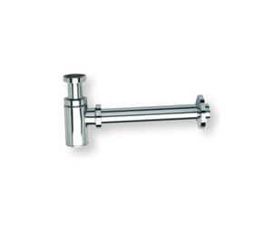 SIPHON BIDET DROIT LUXE LAITON DESIGN 35 cm CHROME - CRISTINA ONDYNA MS3651