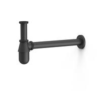 Siphon bouteille avec bouchon de visite pour lavabo BLACKMAT (noir mat) - TRES 03463430NM