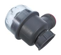 Siphon Bouteille Réglable Transparent pour Évier la Cuisine et Lavabo | Corps Plastique Noir, Joint de Gourde, Nettoyage Rapide sans Outil, Interface Ajustable 13x12,8x9cm