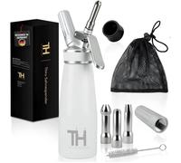 Siphon chantilly - AUCUNE - Thiru Siphon Chantilly - 500ml blanc - Aluminium haute qualité - 3 douilles inox