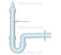 Siphon d'appareil HAAS 1930 DN 40, 1 raccord d'appareil combiné 3/4", 1" et G 1", polypropylène, blanc