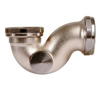 Siphon de bidet nickelé mat - 1'1/4 - diamètre 32 mm