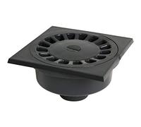 siphon de cour - 150 x 150 mm - a emboîture extérieure - sortie verticale - nicoll sc504 - gris foncé