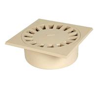 siphon de cour - 250 x 250 mm - a emboîture extérieure - sortie verticale - nicoll sc891s - sable