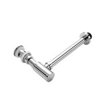 Siphon de Lavabo Bathroom Basin Bottle Trap Drain With Sink Pop Up Siphon Fixture P-Trap Hose for Home Renovation(Chrome overflow)