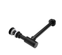 Siphon de Lavabo Bathroom Basin Bottle Trap Drain With Sink Pop Up Siphon Fixture P-Trap Hose for Home Renovation(Black overflow)