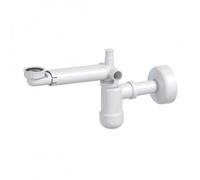 Siphon de lavabo gain de place blanc pour meuble et bonde 46 mm Ravak (X01612)