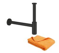Siphon de lavabo GROHE noir mat + microfibre