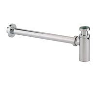 Siphon de lavabo - VALENTIN - Cylindrix - Laiton chromé - Sortie murale 32 mm - Hauteur réglable 50-120 mm