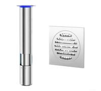 Siphon de pour sol 22CM Acier Inoxydable - Bonde pour tubulaire Anti-Odeur Étanche pour Salle de Bain et Cuisine - Installation pour facile Gain de Place(Two piece set)