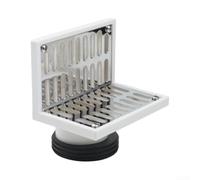 Siphon de pour sol L 50mm pour Salle de Bain Siphon de pour sol | Acier 304 durable, design en L, idéal coins serrés, évacuation rapide, anti-corrosion