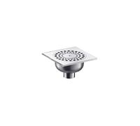 siphon de sol - à encastrer - diam 40 - laiton chromé - 140 x 140 - garde eau 18mm - delabie 684000