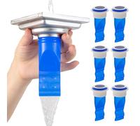 Siphon de sol anti-odeur | Vanne de passage réglable en silicone | Égouttoir d'eaux usées de douche (-Bleu)