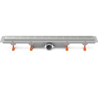 Siphon de sol Chud?j 1050 mm, raccord latéral D50, brillant, cadre en acier inoxydable CH 1050/50 LN -