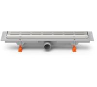 Siphon de sol Chud?j 450 mm, raccord latéral D40, brillant, avec cadre en acier inoxydable CH 450 LN -