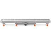 Siphon de sol Chud?j 650 mm, raccord latéral D40, brillant, avec cadre en acier inoxydable CH 650 LN -