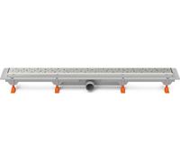 Siphon de sol Chud?j 750 mm, raccord latéral D40, finition brillante avec cadre en acier inoxydable CH 750 DN -