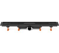 Siphon de sol Chud?j noir 850 mm, raccord latéral D50, sans grille CH 850/50 C -