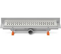 Siphon de sol Chud?j vers le mur 350 mm, raccord latéral D40, cadre en acier inoxydable Harmony brillant CH 350 HN 2 -