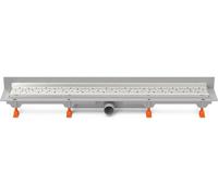 Siphon de sol Chud?j vers le mur 750 mm, raccord latéral D40, grille de protection avec cadre en acier inoxydable CH 750 DN 3 -