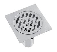 Siphon de Sol de Douche Carré avec Couvercle Amovible en Acier Inoxydable épaissi