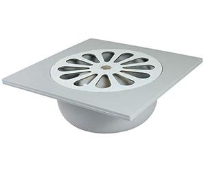 Siphon de Sol en ABS, Longueur 140mm x Largeur 140mm, Gris Clair