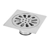 Siphon de Sol en Acier Inoxydable Anti-Odeur Carré de Salle de Bain Déchets Gate Égouttoir de Douche Drain de Plancher avec Couvercle de Crépine Amovible(Style 3)