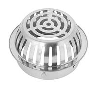 Siphon de Sol en Acier Inoxydable, Couvercle de Grille de Drainage de Forme Ronde Robuste, 3 Options de Taille pour Salle de Bain, Balcon, Patio, Cour et allée (Tube de 160 mm (6 Pouces))
