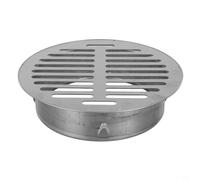 Siphon de sol en acier inoxydable, grille de drainage de toit extérieur avec design anti-blocage, extrémité ronde pour tuyau d'échappement en PVC, couvercle de vidange de balcon avec tube de 150 mm