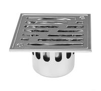 Siphon de sol en acier inoxydable pour fonctionnalité de drainage dans les environnements humides, y compris cour, salle de bain, cuisine, garage (110 x 110 mm)