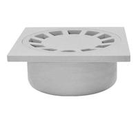 Jardibric - Siphon de Cour 150x150 mm Gris - Siphon Extérieur Polypropylène - Évacuation Eaux Pluviales