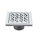 Siphon de sol pour salle de bain Drain de déchets sol carré, insert carrelage, grilles salle bains, drain douche, égouttoir à grand débit en acier inoxydable(Style11-10X10cm)