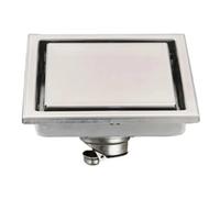 Siphon de sol pour salle de bain Drain de déchets sol carré, insertion carrelage 15x15cm, grilles salle bains, douche en acier inoxydable, égouttoir à grand débit, accès la baignoire