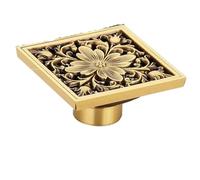 Siphon de sol pour salle de bain Drain de sol carré européen Antique, déodorant, couvercle crépine, matériel douche en laiton, accessoires salle bains(Type B)